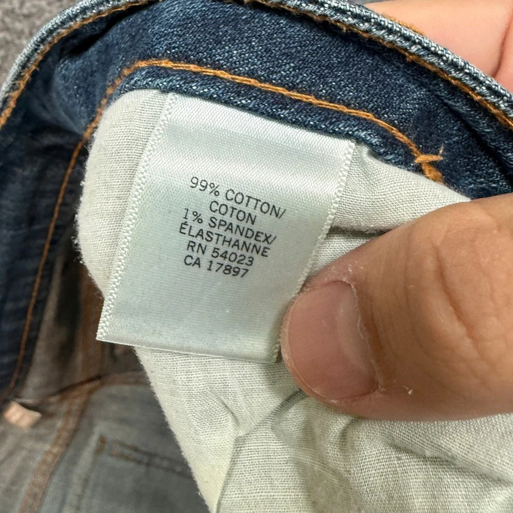 Banana Republic Bootcut Flare‎ Jeans Men 28 Blue Stretch Flap Pocket Distressed